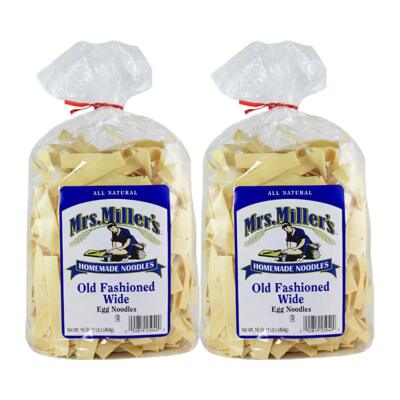 Mrs Miller's Old Fashioned Wide Egg Noodles 16 Ounce Pack Of 2 All Natural