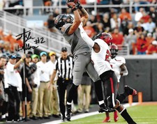 Oklahoma State #2 TYLAN WALLACE Signed Autographed 8x10 Football Photo COA!