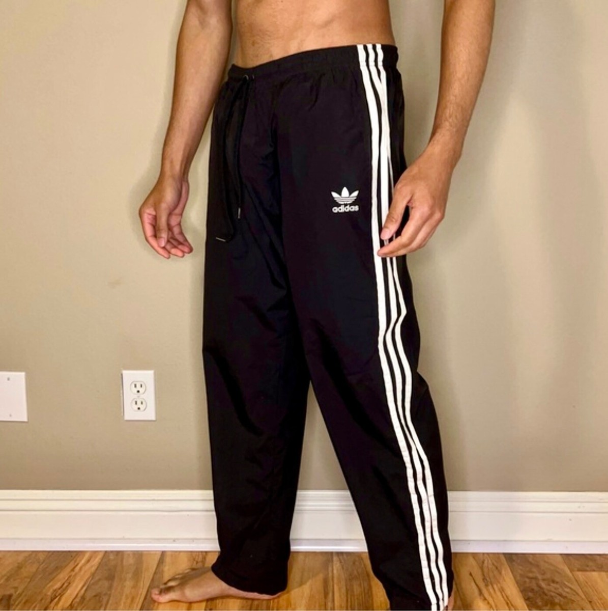 Adidas Originals Vintage Rare Glanz Nylon Pants Scally Trackies