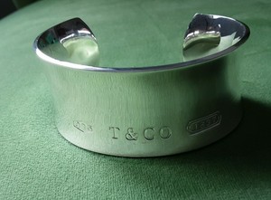 Tiffany 1837 925 Series Wide Sterling Silver Cuff Bracelet