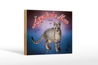 Holzschild Katze 18X12 Cm ÄGyptische Mau Schweiz 1988 Deko Schild