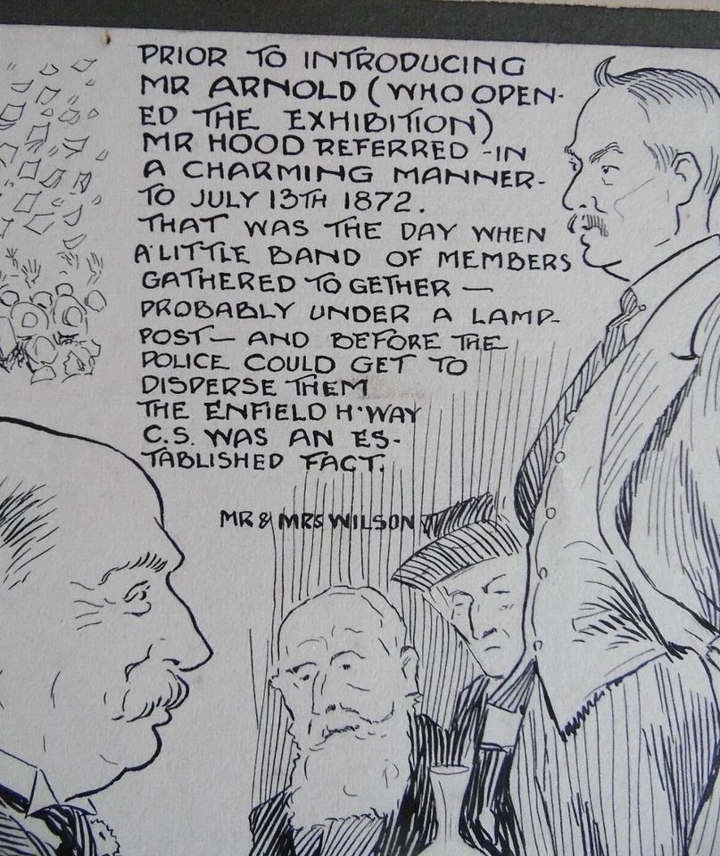 Enfield Highway Co-op. Society Jubilee 1922 Portrait Caricatures by J K Walker - Image 4 of 4