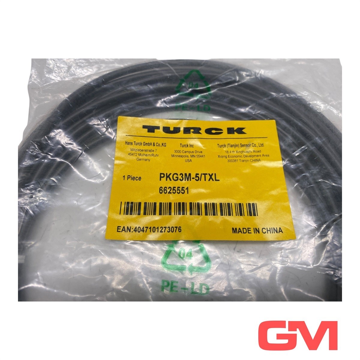 Turck Actuator And Sensor Cable PKG3M-5/TXL 6625551
