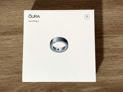 BRAND NEW Oura Ring 4 Activity Tracker - Size 11 - RARE Brushed Silver - SEALED