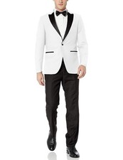 Adam Baker Men's Regular Fit Two-Piece Peak Lapel Tuxedo