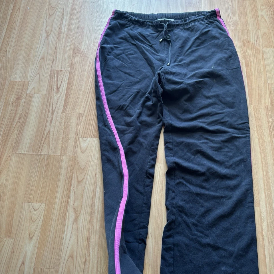 Pantalones deportivos vintage Y2K para mujer Michael Kors a rayas negros y rosas tiro medio ¡Talla 30! Foto 2 de 4