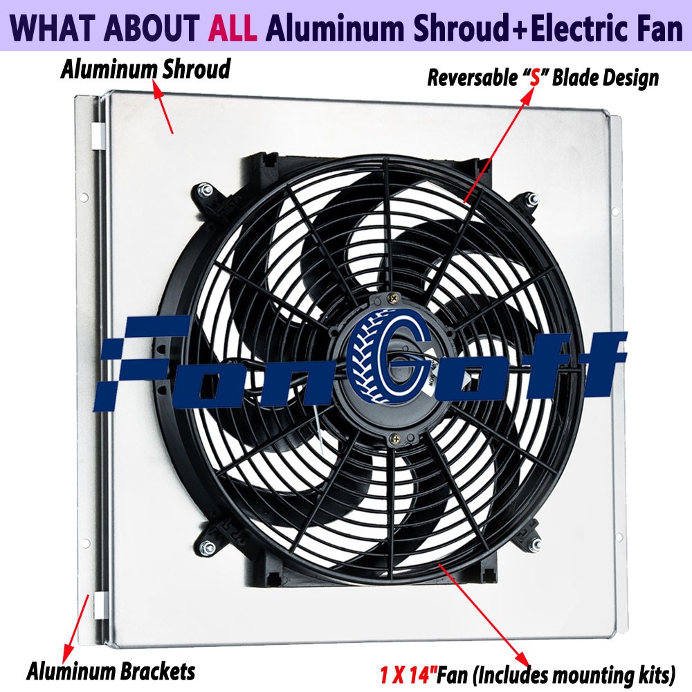 Aluminum Radiator Shroud Fan Fits Ford Ranger Explorer Bronco II 1985-1994 NEW
