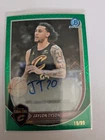 2025-26 Bowman Chrome Jaylon Tyson #BCA-JN Auto Green Mojo Refractor /99 Cava