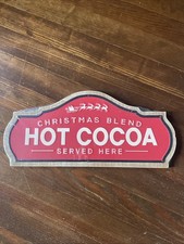 New "Hot Cocoa Christmas Blend Served Here" Sign Chocolate Bar Decor Winter