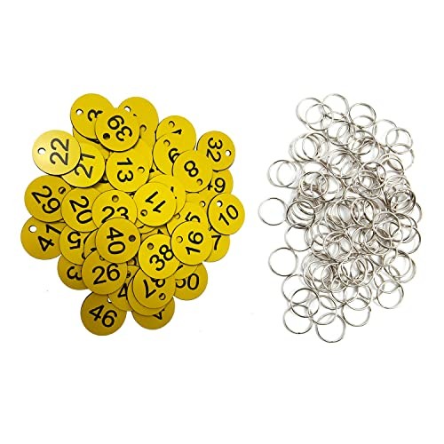 Plastic ID Number Tags Number Labels Key  Assorted sizes , colors 