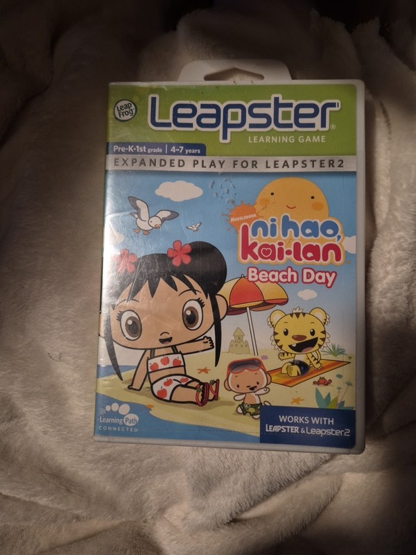 LEAP FROG LEAPSTER 1 & 2 LEARNING GAME Nickelodeon NIHAO KAI-LAN Beach Day NEW