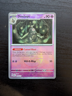 Dusclops Meisterball Reverse Holo Pokémon TCG Prismatic Evolutions 036/131