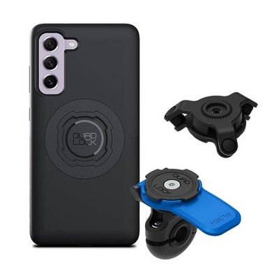 Quad Lock Motorcycle Mirror Phone Mount Kit with Vibration Dampener and Galaxy M