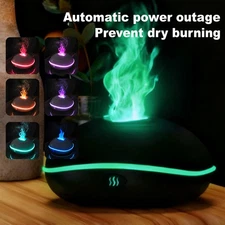 200ml USB Air Humidifier Essential Oil Aroma Diffuser 3D Flame Mist For Spa Yoga