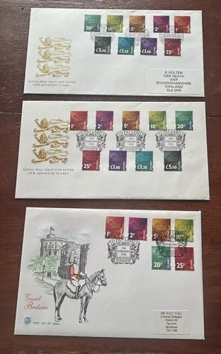 GB - QEII - Decimal - 1994 - Postage Due - FDC - Different Postmarks.