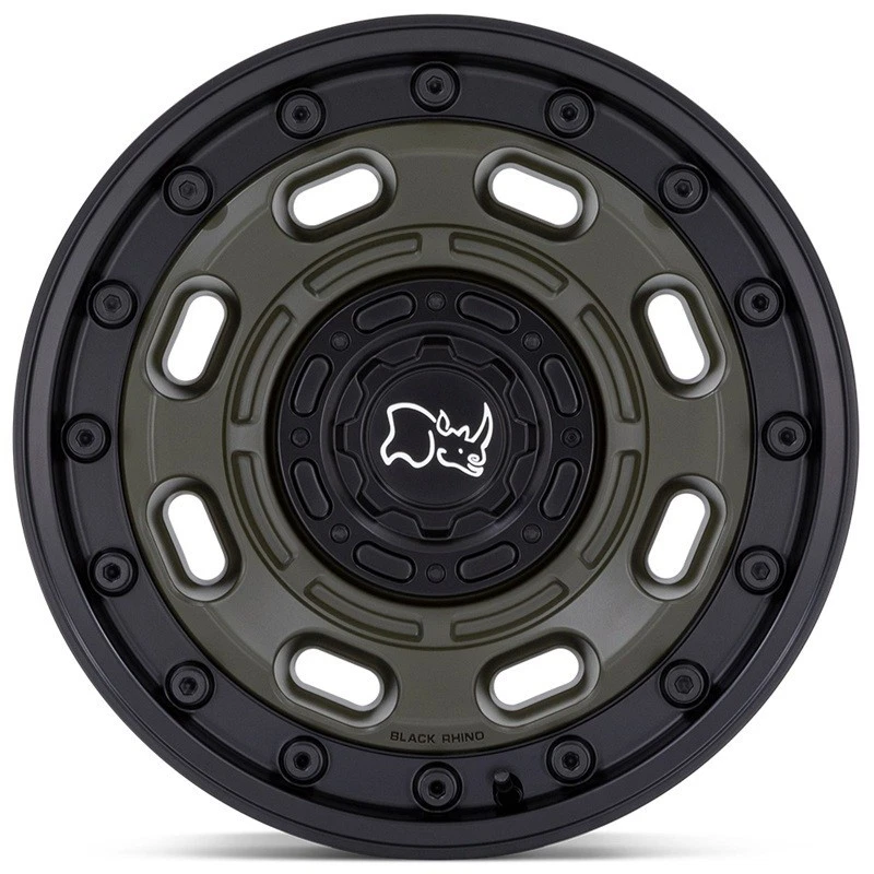 20X10 NEGRO RHINO ATLAS 5X5 5X127 VERDE NEGRO AJUSTE LABIAL JEEP WRANGLER GLADIATOR 4 Foto 4 de 4