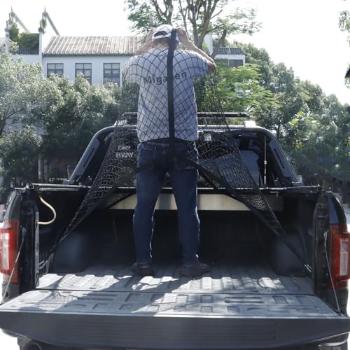 Cargo Net for Pickup Truck Bed, Highly Elastic Truck Cargo Net Suitable for
