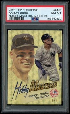 2025 Topps Chrome Aaron Judge Hobby Masters Superfractor 1/1 PSA 8 Yankees