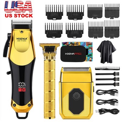 Professional Hair Clippers Trimmer Cutting Beard Cordless Barber Shaving Machine