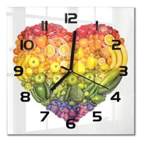 Design-Wanduhr Mit FließEnden Zeigern GemüSeherz Schwarze Zeiger 30X30 Cm