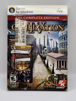 Sid Meier's Civilization IV Complete Edition PC DVD Game E10+ 2K Manual Included