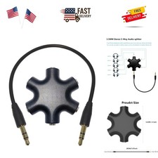 5-Jack Audio Headphone Splitter 5 Way for 3.5mm Devices Multi Earphone Splitter