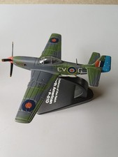 Atlas Editions Diecast Model 1:72 North American P51D Mustang RAF WWII Fighter