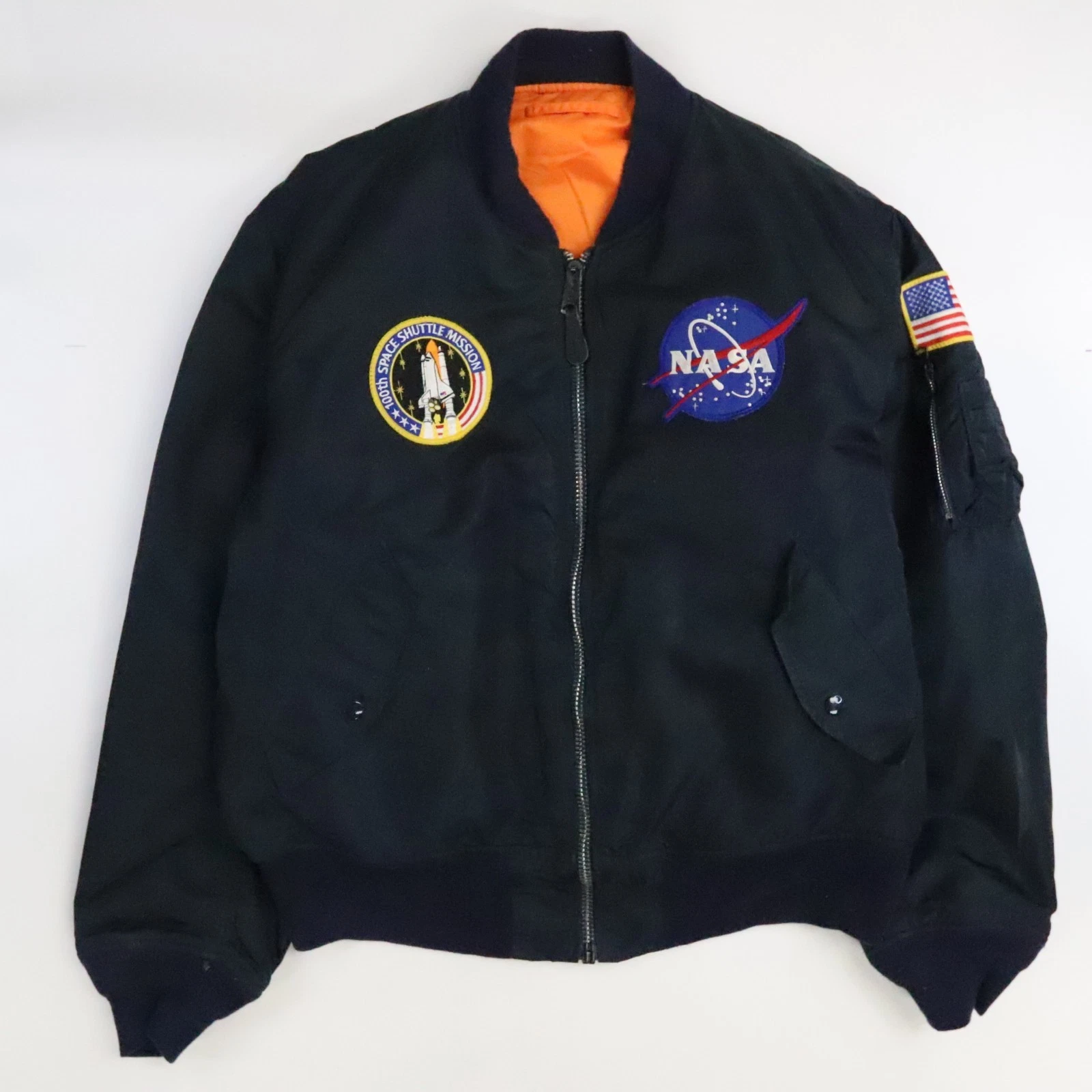 Alpha Industries NASA USAF Flight Bomber Jacket Size XL Reversible