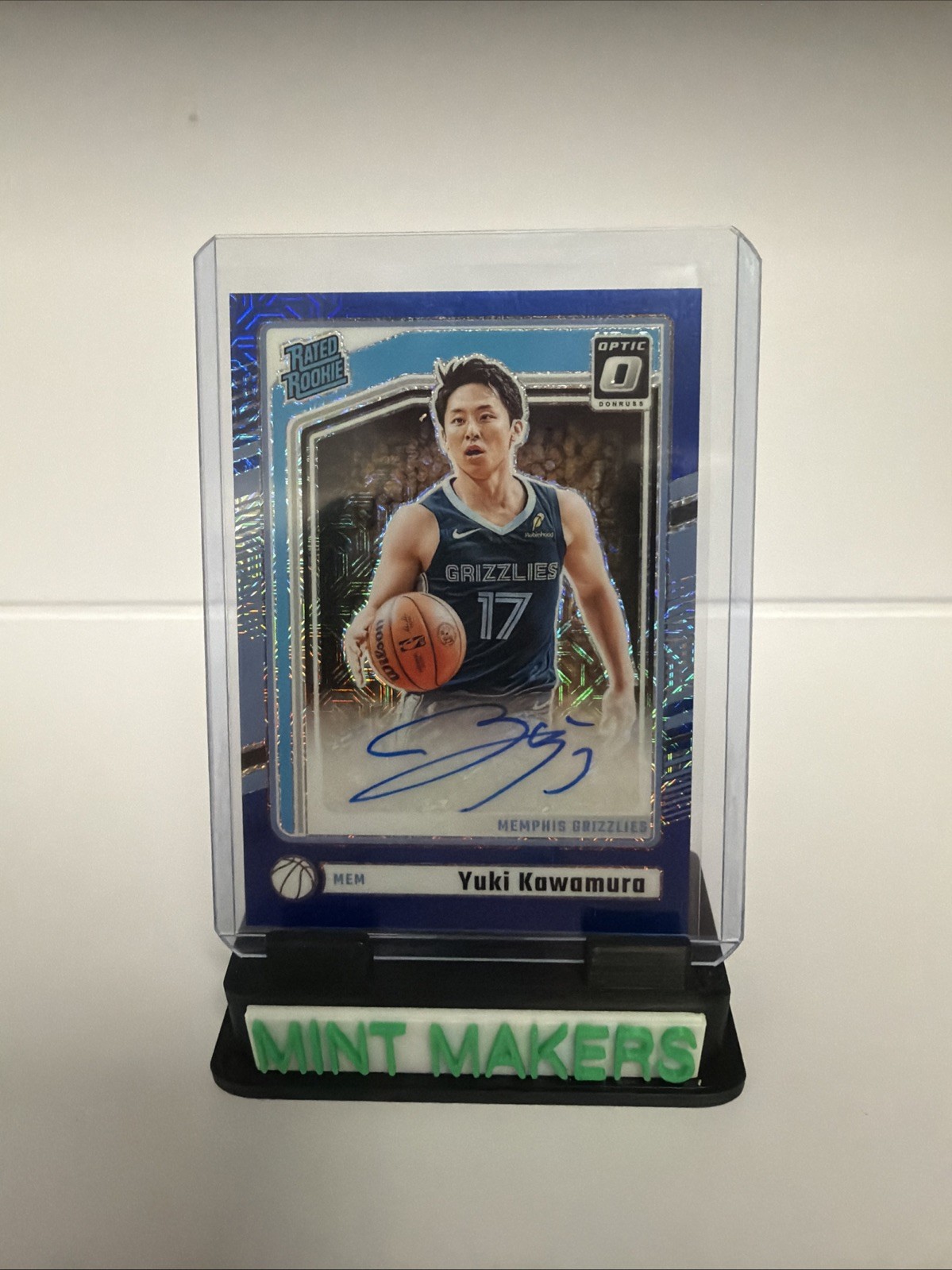 2024 Panini Donruss Optic Choice Yuki Kawamura /24 Blue Auto Rated Rookie