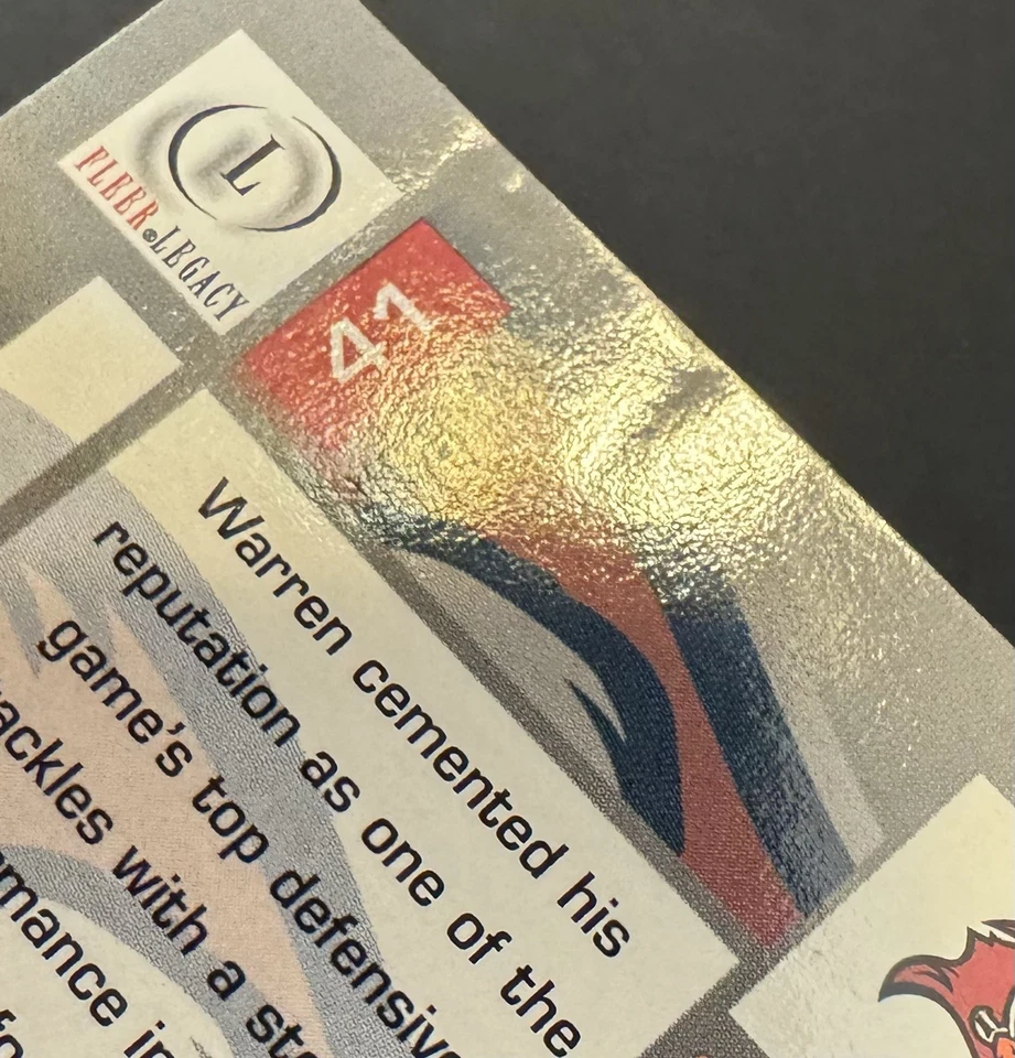 Warren Sapp 2001 Fleer Legacy Ultimate /250 #41 - Tampa Bay Buccaneers  - Image 4 of 4