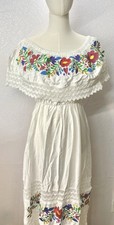 IKADEX Embroidered Off Shoulder Dress Women's Size Medium NWT Boho Mexican Style