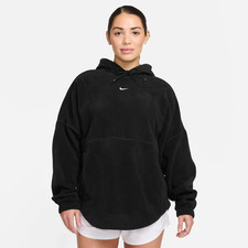 Nike Women's Therma-FIT One Black/White Pullover Hoodie fv8076-010 Size M