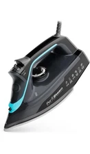PurSteam SteamBurst+ 1750W Steam Iron, Ceramic Soleplate, Adjustable Steam