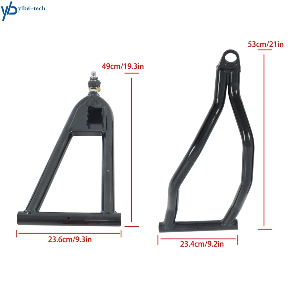 Brazos de control delantero A 1,5" negro para Polaris RZR S 800 2009 2010 2011 2012-2014 Foto 3 de 4