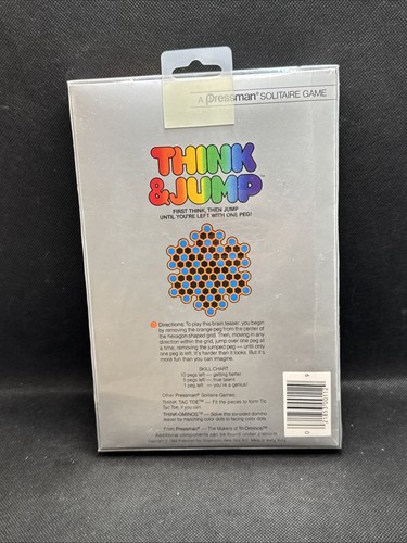 Vintage NOS New 1984 Pressman Think & Jump Solitaire Board Game 100% Complete - Picture 3 of 6