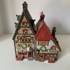 Vintage Dept 56 North Pole Series Obbies House & Letrinkas Candy 1992 Lights Up