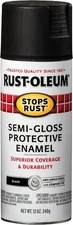 Rust-Oleum 7798830 Stops Rust Spray Paint, 12 oz, Semi-Gloss Black