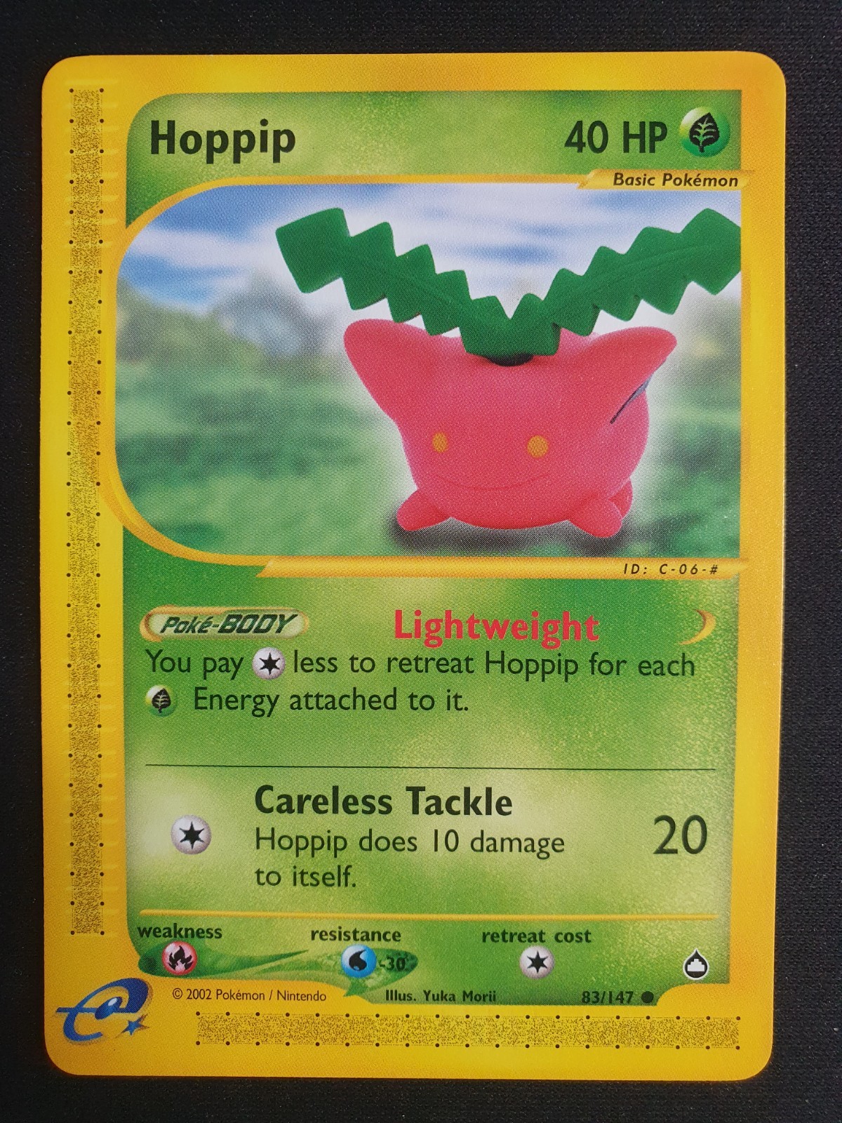 Hoppip 83/147 - Aquapolis Set - Pokemon Ereader Card - Near Mint Condition-image
