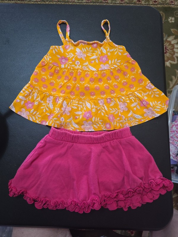 Girls Sz 18m Skorts And Swing Tank Top