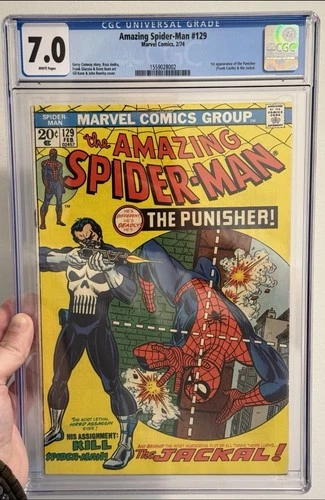 Amazing Spider-Man #129 (1974) CGC 7.0 WHITE Pages - 1st Punisher