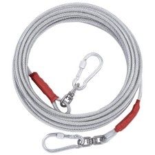 Dog Tie Out Cable for Dogs Outside Up To 125/250lbs,10/20/30/50ft Long Dog Leash