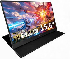 15.6 Inch Portable Monitor 1080P FHD IPS HDR with USB-C HDMI, Dual Speakers