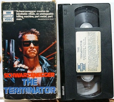 The Terminator VHS First HBO Cannon Video Release Arnold Schwarzenegger Tape