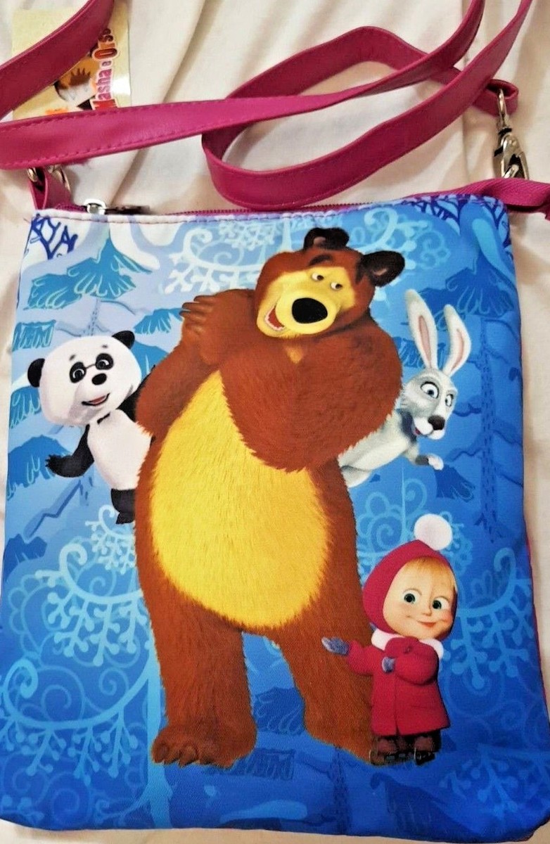 Masha and Bear Animaccord Shoulder Strap Pink 20x25cm New