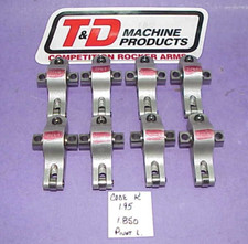 8 T D Shaft Aluminum Roller Rocker Arms 1.95 Ratio 1.850 Pivot Length Code K 8 T D Shaft Aluminum Roller Rocker Arms 1.95 Ratio 1.850 Pivot Length Code K