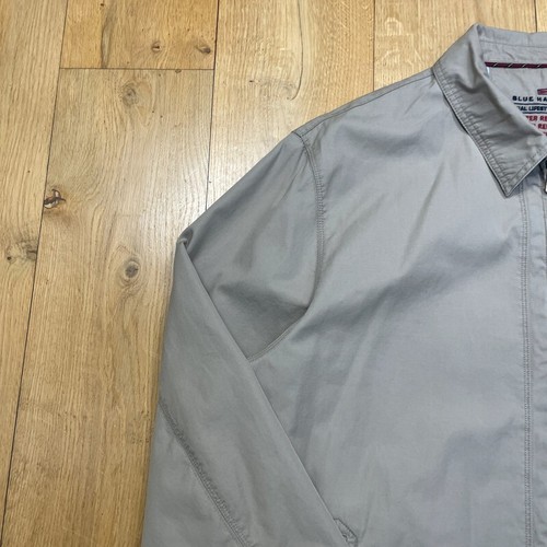 Mens Blue Harbour Harrington Jacket L Large Beige Full Zip Water Resistant Coat - Picture 6 of 13