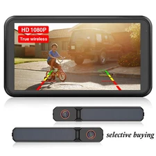 AUTO-VOX Solar Wireless Backup Camera 5" 1080P Monitor+ 1/2PCS Rear View Cameras