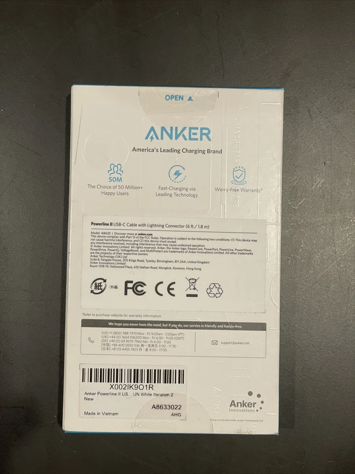 Anker - PowerLine II USB-C Cable w Lightnin Connector (6ft) White - Image 3 of 3