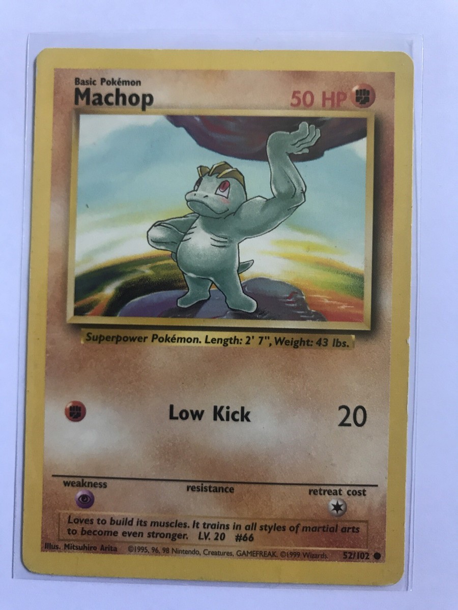1995 machop pokemon card value Machop First Edition Pokemon Card