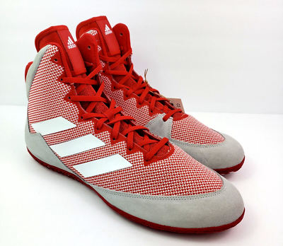 Adidas Mat Wizard 5 Mens Size 13 Red Gray White Athletic  display picture 1